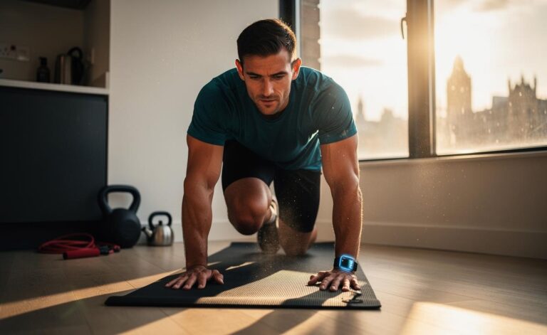 Illustration of short workouts and HIIT demonstrating effective fitness gains in limited time