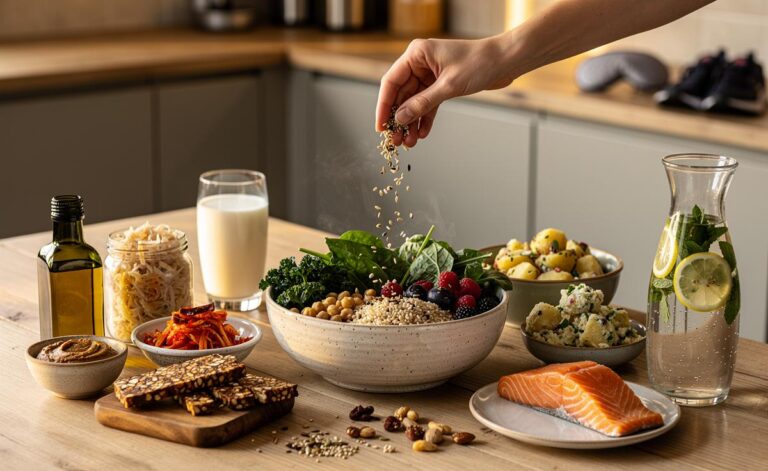 Illustration of how to improve gut health with five nutritionist-recommended tips for 2026