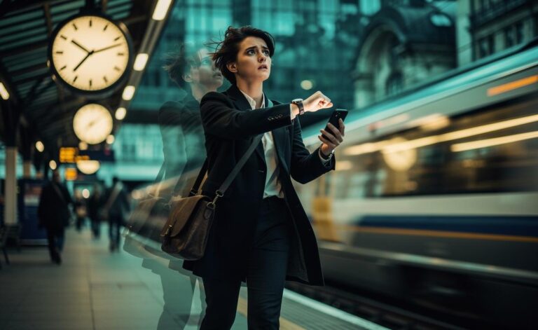 Illustration of the psychology of being late and why you might be a chronic delayer