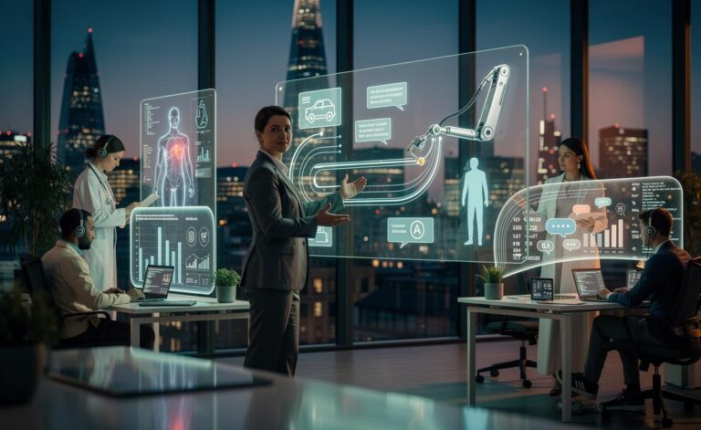 Illustration of the real impact of AI on jobs as predicted by career consultants