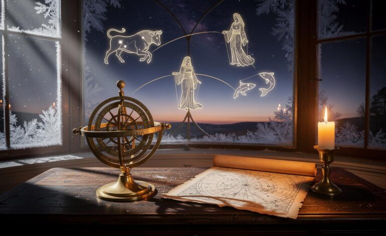 Illustration of four zodiac signs—Capricorn, Taurus, Virgo, and Pisces—experiencing a subtle astrological alignment on 4 January 2026