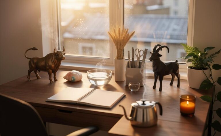 Illustration of the four zodiac signs—Taurus, Cancer, Virgo, and Capricorn—gently motivated on 4 January 2026