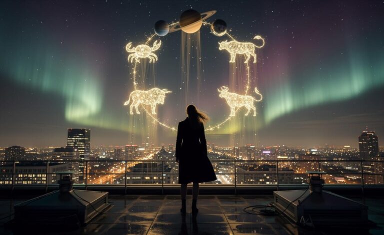 Illustration of five zodiac signs—Cancer, Pisces, Taurus, Scorpio, and Aquarius—channelling lucky energy on 8 January 2026