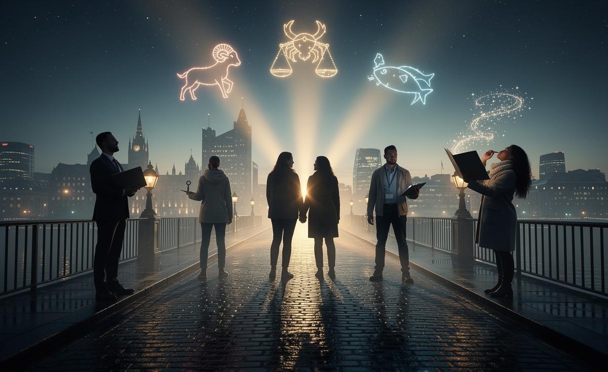 Illustration of five zodiac signs—Aries, Cancer, Libra, Capricorn, and Pisces—experiencing miracles on 6 January 2026