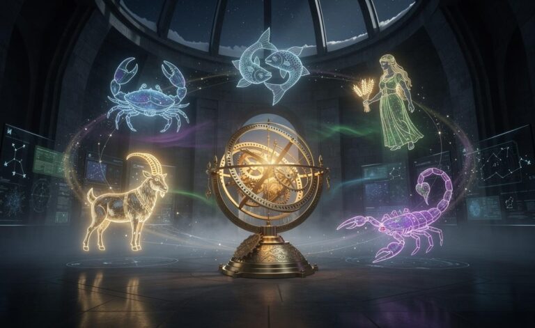 Illustration of Capricorn, Cancer, Pisces, Virgo, and Scorpio enjoying exceptional horoscopes on 10 January 2026