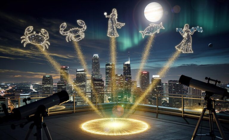 Illustration of five zodiac signs—Cancer, Scorpio, Pisces, Virgo and Aquarius—stepping into a prosperous phase on 11 January 2026