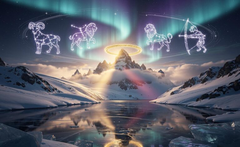 Illustration of Aries, Gemini, Leo, Scorpio, and Sagittarius with high-energy horoscopes on 3 January 2026