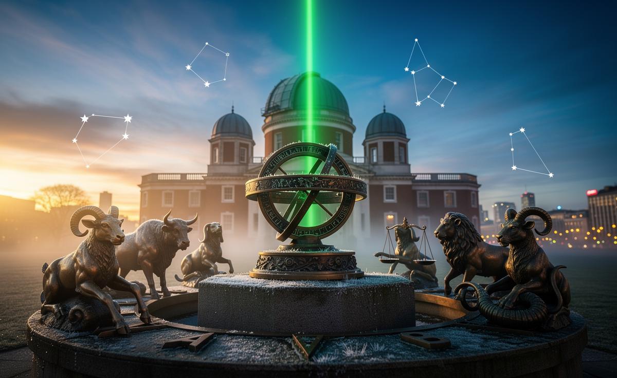 Illustration of Aries, Taurus, Gemini, Leo, Libra, and Capricorn highlighted for fortunate horoscopes on January 8, 2026