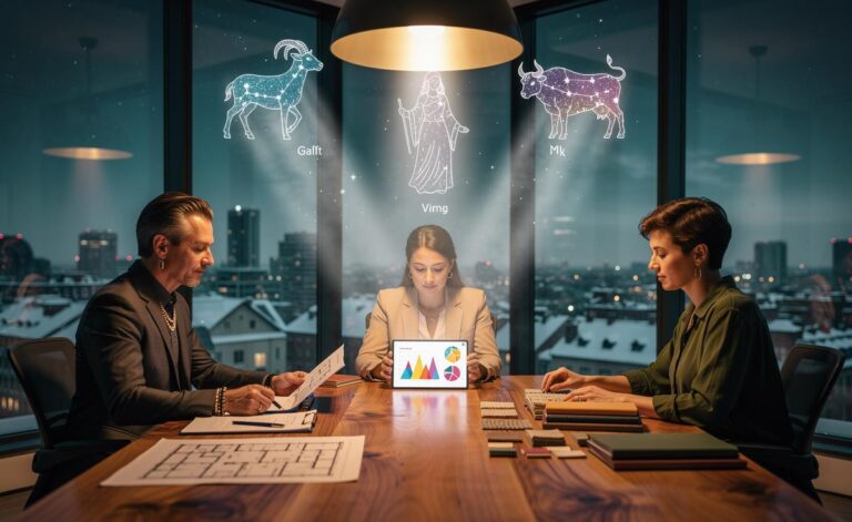 Illustration of Capricorn, Virgo, and Taurus forming an Earth-sign synergy on 16 January 2026, highlighting structure, precision, and stability