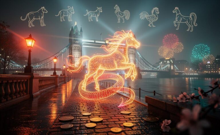 Illustration of Chinese zodiac signs attracting luck on 1 January 2026