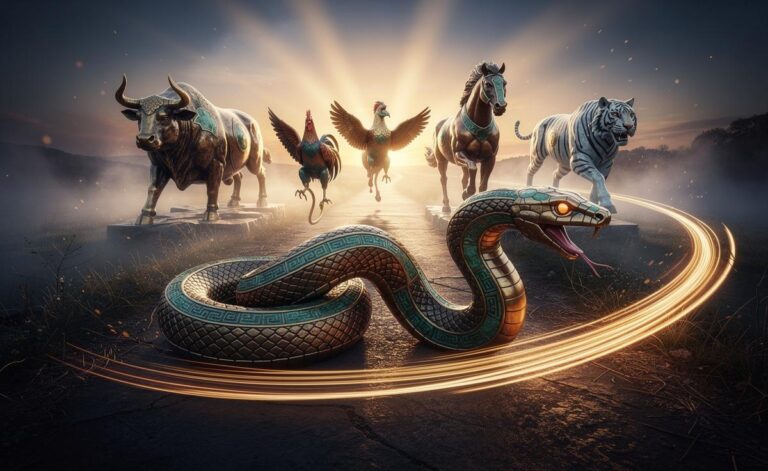 Illustration of Chinese zodiac signs experiencing forward motion on 3 January 2026 in the Wood Snake year and Ox month, highlighting Snake, Ox, Rooster, Monkey, Horse, and Tiger