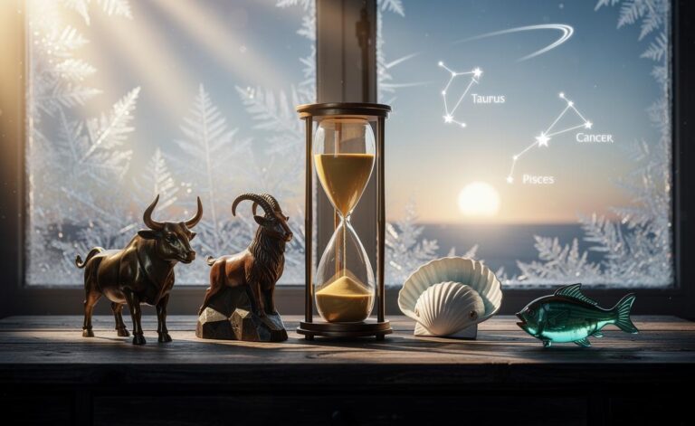 Illustration of January 2, 2026 rewarding patience for Capricorn, Taurus, Cancer, and Pisces