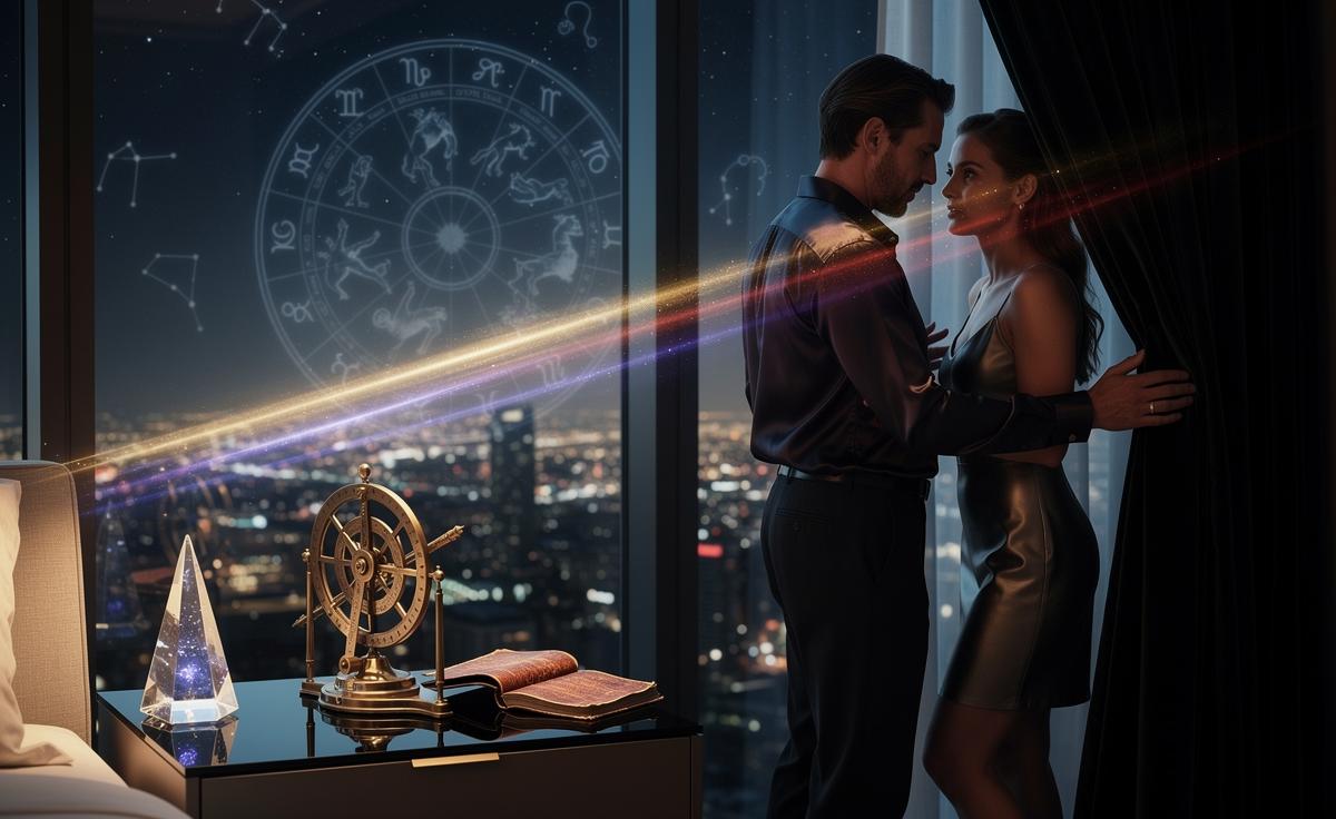 Illustration of a love horoscope for January 13, 2026, unveiling hidden desires