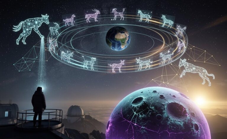 Illustration of Pluto’s transit in Aquarius on 10 January 2026 and its influence on all twelve zodiac signs