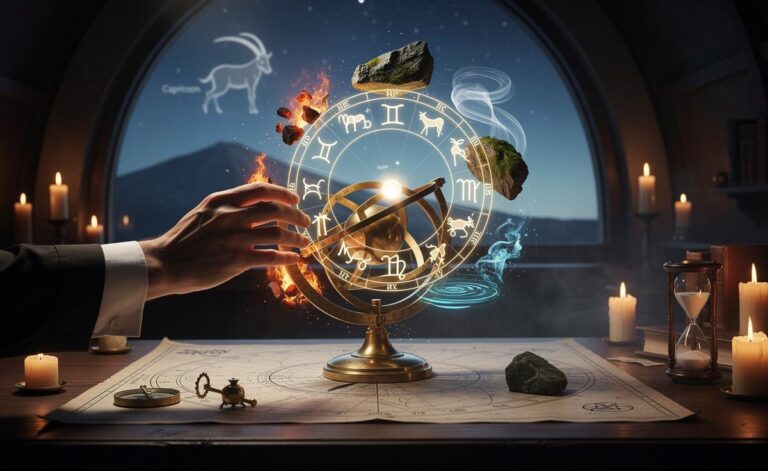 Illustration of a zodiac wheel featuring all twelve signs with a calendar marked 11 January, representing astrologer-guided advice for each sign