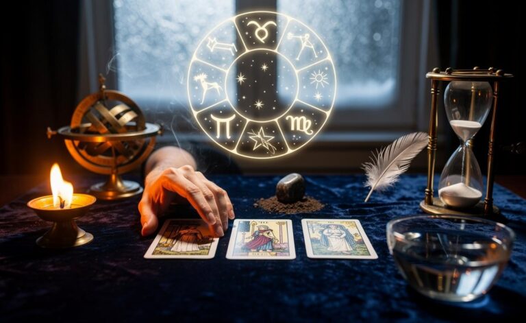 Illustration of January 14 tarot guidance for all zodiac signs by a tarot card reader