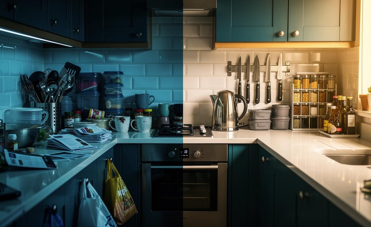 What makes kitchen clutter overwhelming and steps to simplify your space