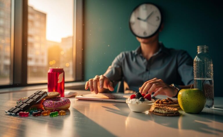 Illustration of what makes afternoon sweet cravings skyrocket and how to curb them