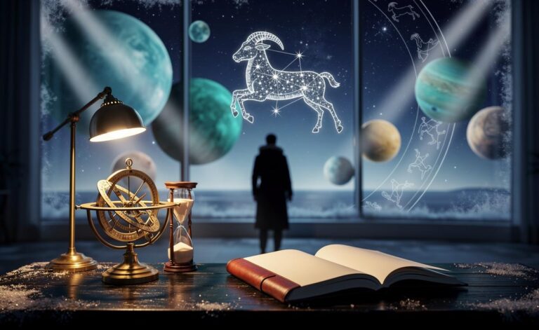 Illustration of planetary astrology for 9 January 2026 during Capricorn season, with guidance for every zodiac sign.