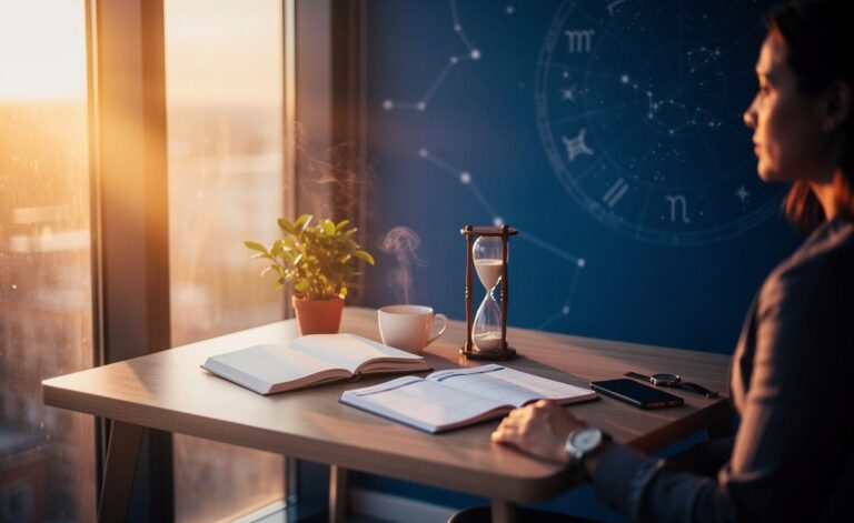 Illustration of a horoscope for 6 January 2026 and the theme of new beginnings