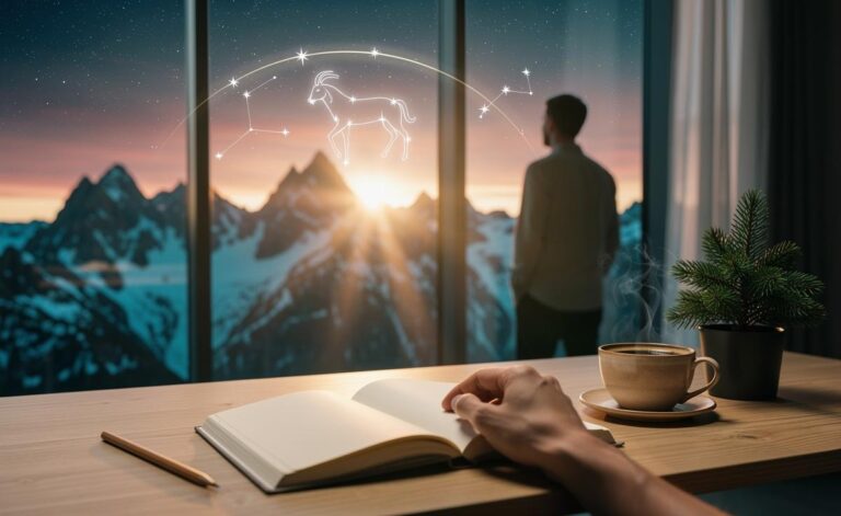 Illustration of [the horoscope for January 8, 2026 — time for a fresh start under Capricorn]